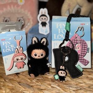 Pop Mart “Pin for Love” – Black Monster Bundle (Letter R)